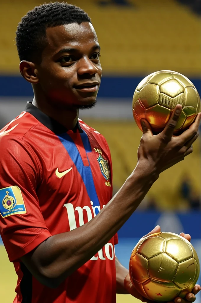 Vinicius junior with the golden ball
