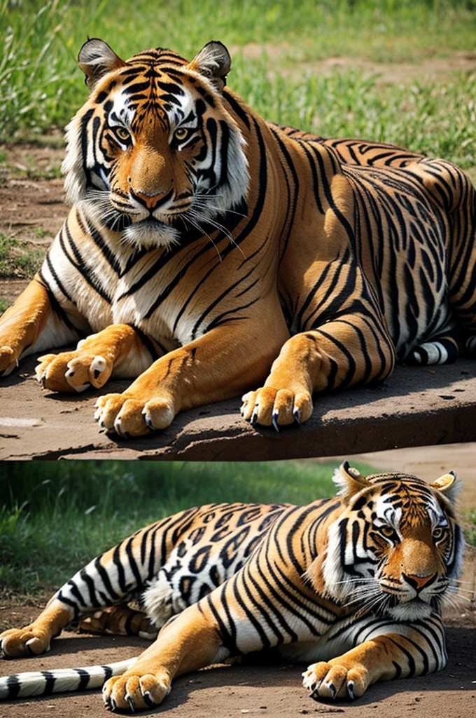 Chicken + tigre = picture set