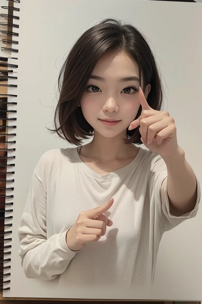 Cie a finger pointing at me (drawning)