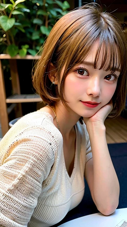 (8K, RAW Photos:1.2)Detailed face and eyes,最high quality, Ultra-high resolution, Very detailed ,Intricate details ,Tabletop ,pretty girl , Soft cinematic light, Hyper Detail,Sharp focus, high quality, outside,Dress shirt,See-through clothing,Camel Toe,Blonde, Bobcut
