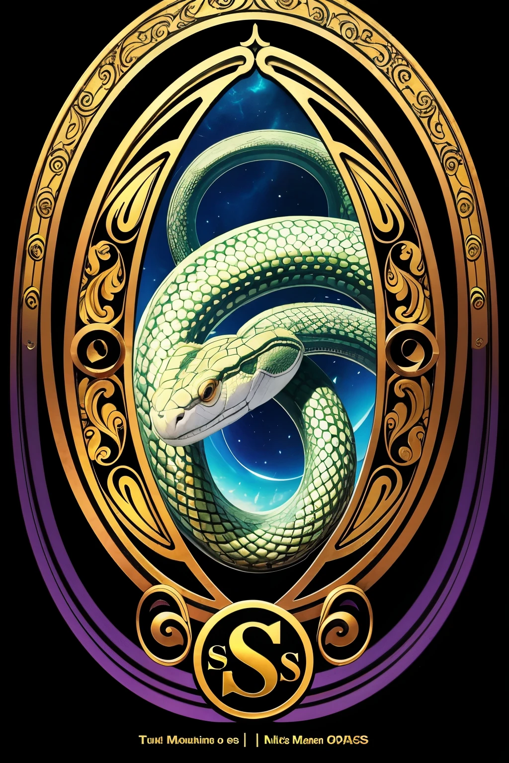 generate logo keyword sagas the two s being a snake