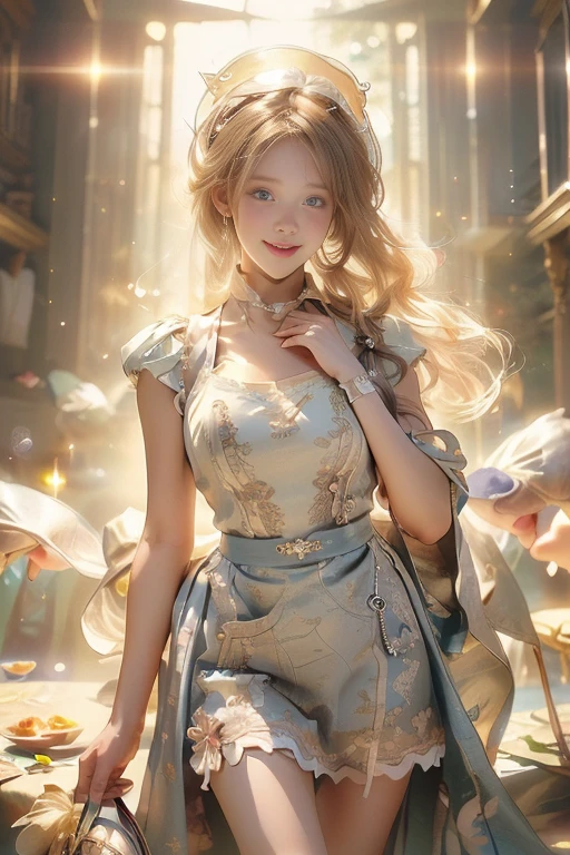 (perky chest:1.2), (pointed chest:1.2),(((Black Tunic:1.3))),(((cakes and bread in the basket),Cute and beautiful girl,Cute round face,Cute smile,with blush cheeks,Red Lip,a girl 16 years old, nsfw:1.3, beautiful body:1.3), shinny skin, BREAK, ((alice in the wonderland:1.4, cute, kawaii, lovely, funny, a girl falling down from sky:1.4, the girl is flying in sky:1.2, girl floating in air:1.3, rolling upskirt by wind:1.5, (with sparkling eyes and a contagious smile),open mouth, Looking at Viewer, surprised, putting hands on crotch over the skirts:1.5)), BREAK, ((floating things as follows:1.3, PlayingCards, Trump, tea cup, tea pot, tea spoons, pocket watch:1.3, lip sticks, candies:1.2, cookies, jam bottles, classical door_keys)), ((long purply_Blue dress :1.5, wearing long flaired skirt:1.3, the skirt is blowing:1.3, cute White Apron, black stockingedium long platinum-blonde hair:1.2, twin tail hair:1.6, tied hair with a cute ribbon), (Blue eyes, bright pupils with highlights, detailed eyes), (lying down on your back:0.7, spreading legs with rising up straight:0.7), sexy posture, fantastic colorful art, (fantasy art:1.3, wondered images), ((correct anatomy:1.5, perfect anatomy:1.3, correct hand, )),

