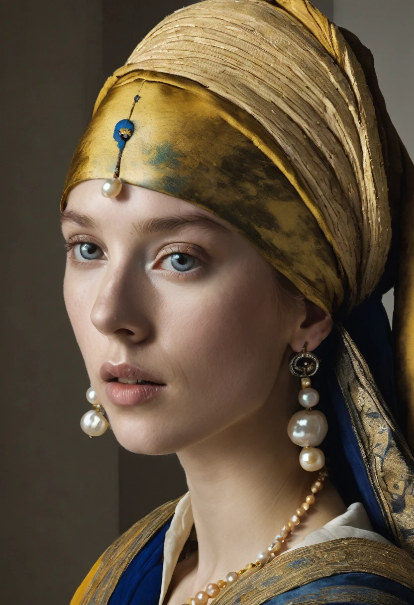 "Girl with a Pearl Earring as a Warrior Goddess"