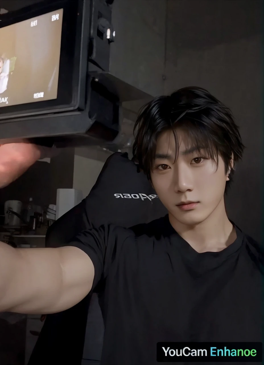 asian man taking a picture of himself, inspired by jeon jungkook