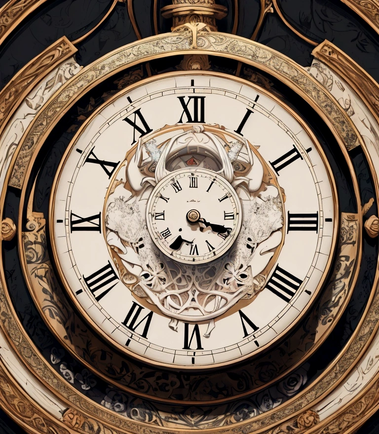 Alice Wonderland white habbit holding a withe clock