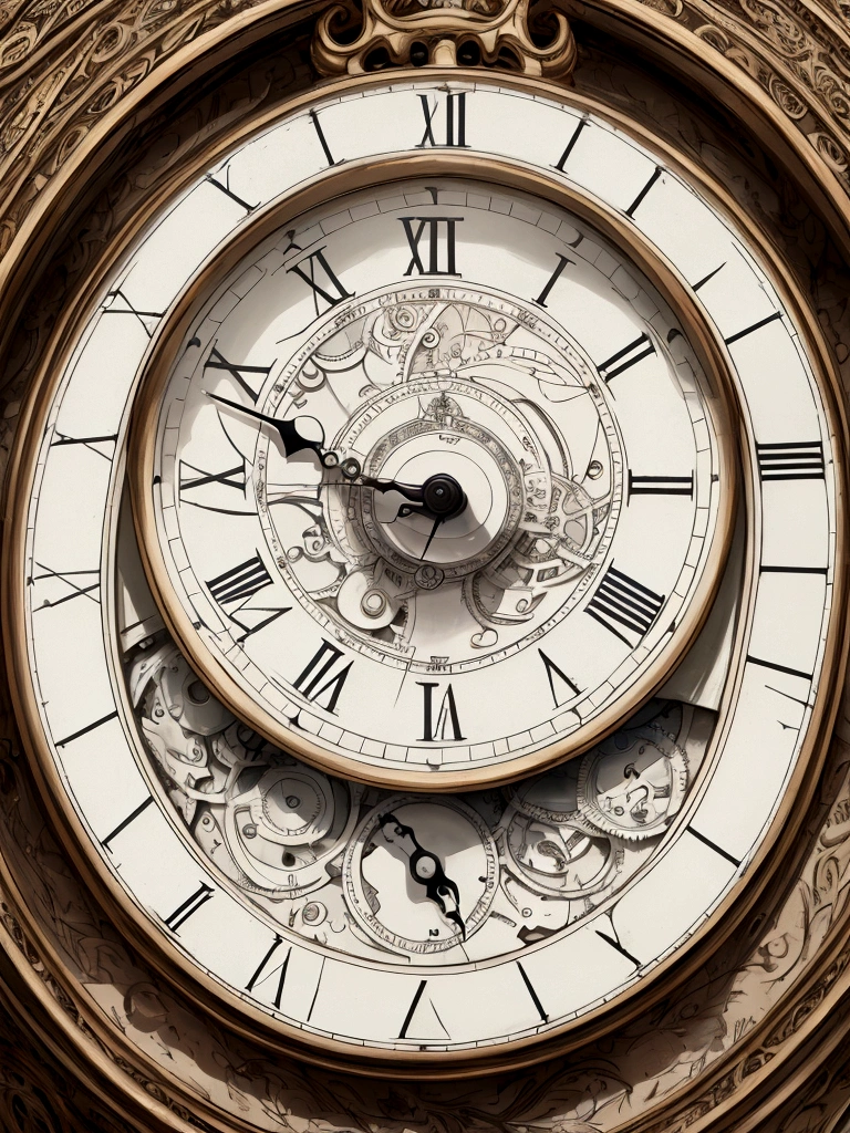 Alice Wonderland white habbit holding a withe clock