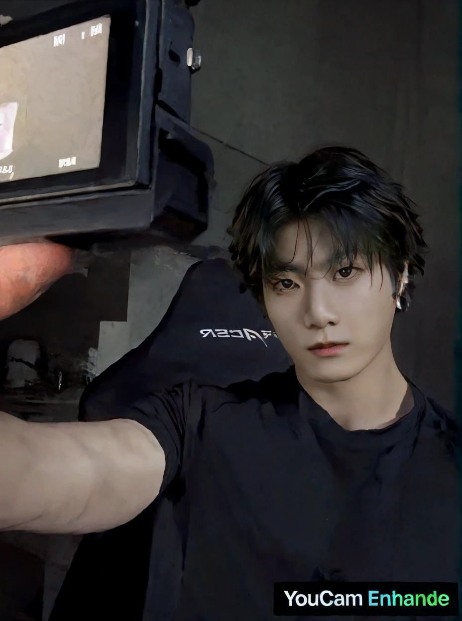 asian man taking a picture of himself, inspired by jeon jungkook