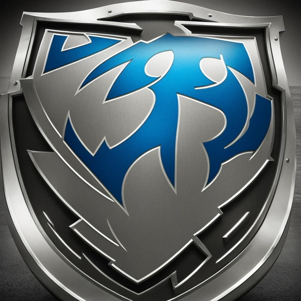 Football shield that resembles the word titans