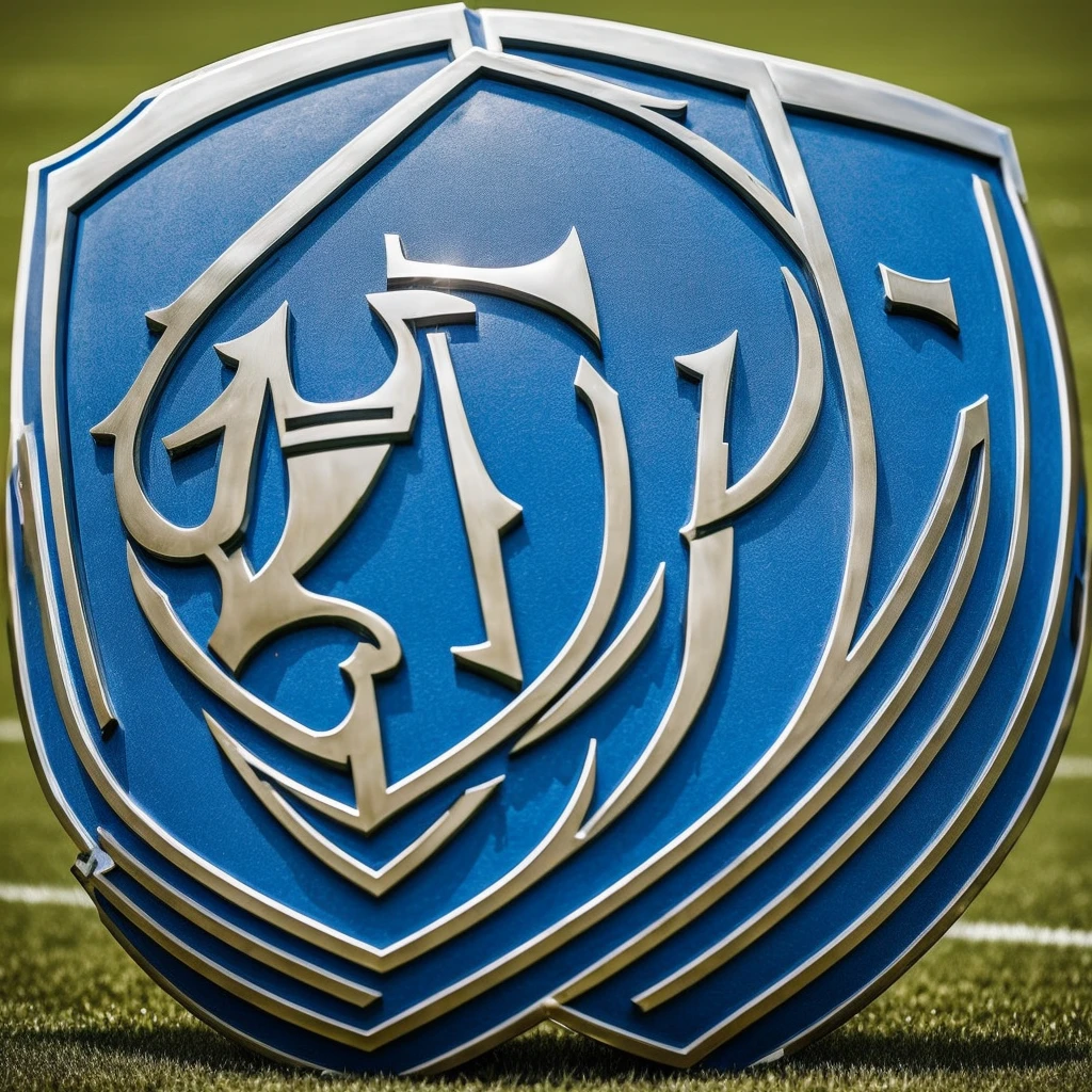 Football shield that resembles the word titans