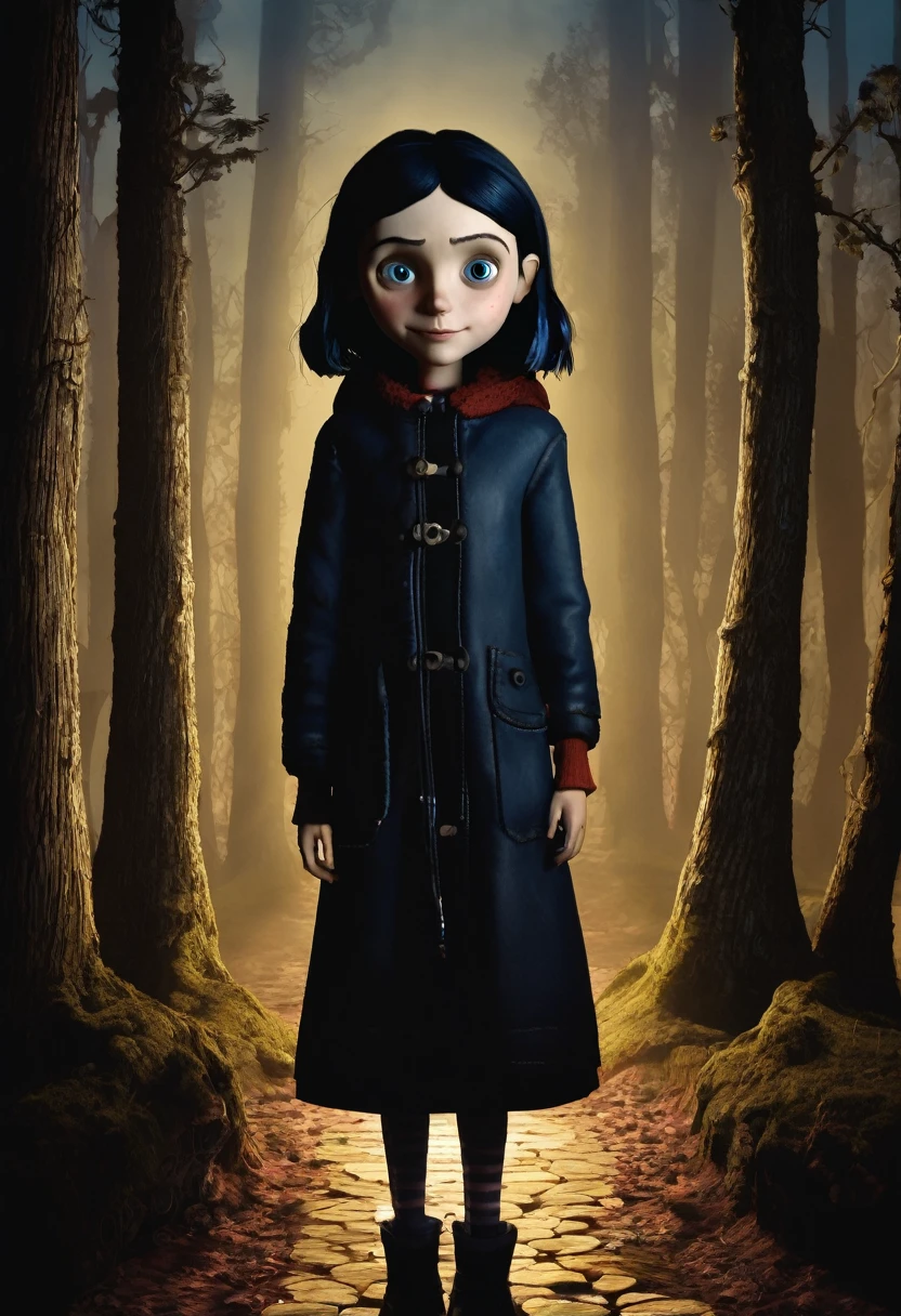  "Girl in world of Coraline temática dark".