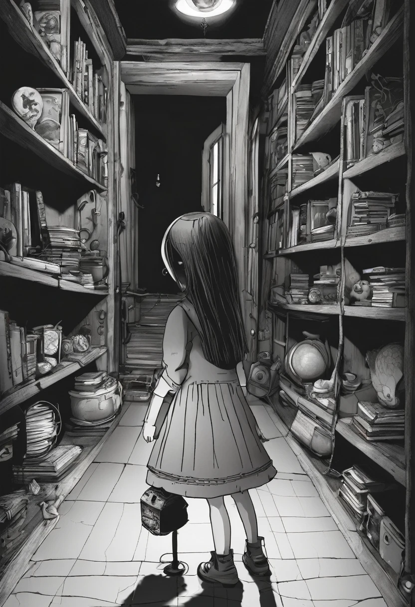 "Girl in world of Coraline temática dark".