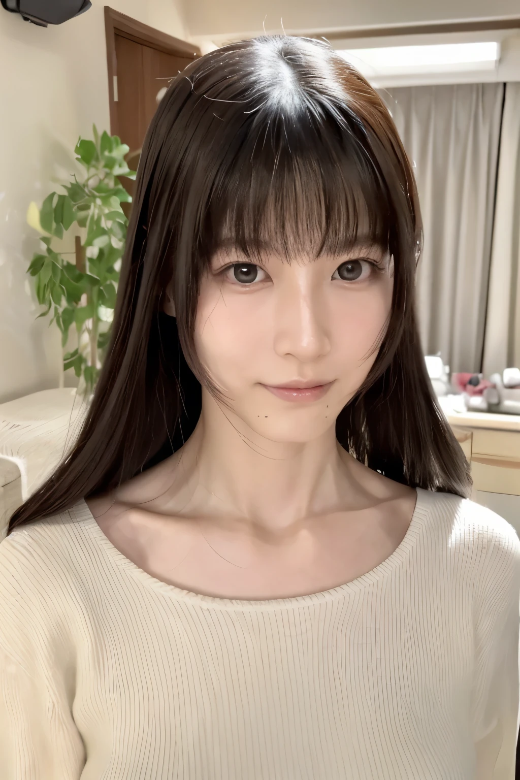 (High reality photograph, high resolusion), Skinny Japanese lady, 30 years old, cute face, detailed face, detailed eyes, various hair style, skinny figure, correct body anatomy, ((looking straight ahead)), facing the camera directly, single photo, a photo captured the best moment expressing the beauty and brains, ((with simple background))
