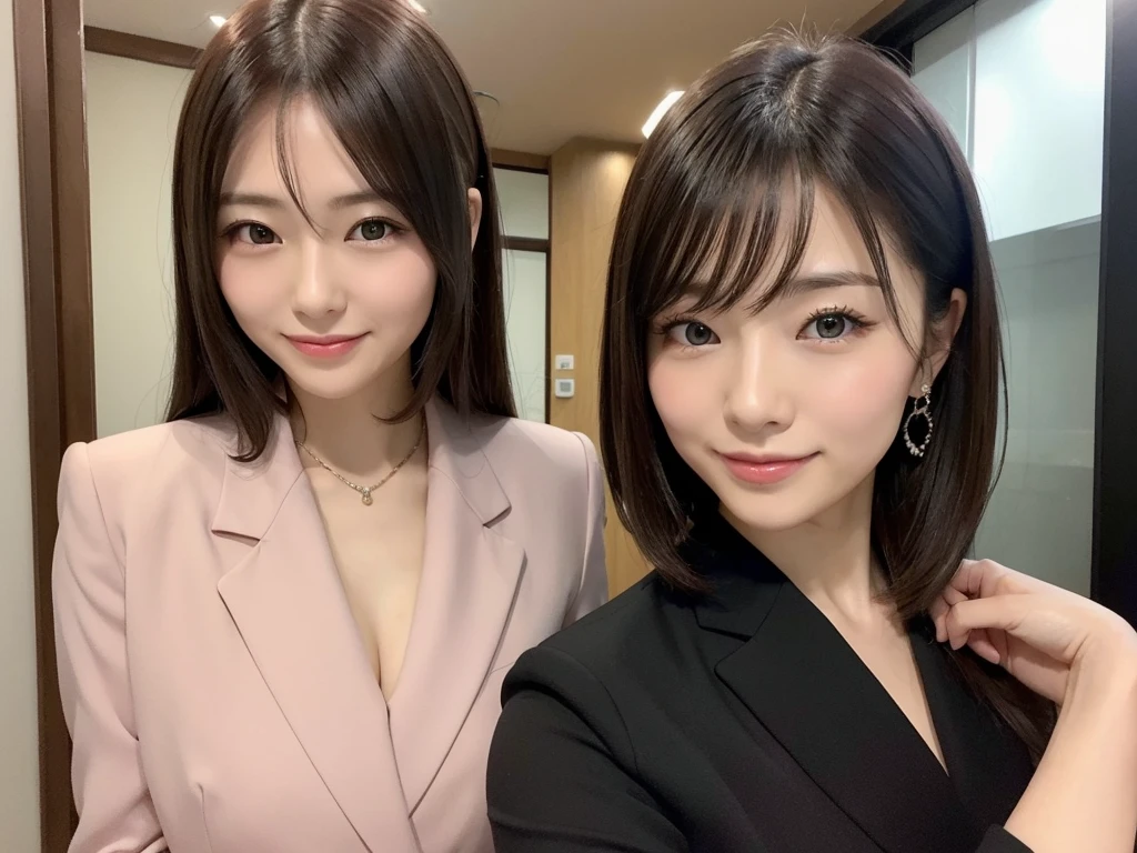 Japanese women、OL、30 years old、Formal attire、Kind and bright personality、A reliable senior type、kind person、She&#39;s a caring older sister type.、desk work、Sitting in a chair、laptop、Note utensils、I am looking at this and giving advice、