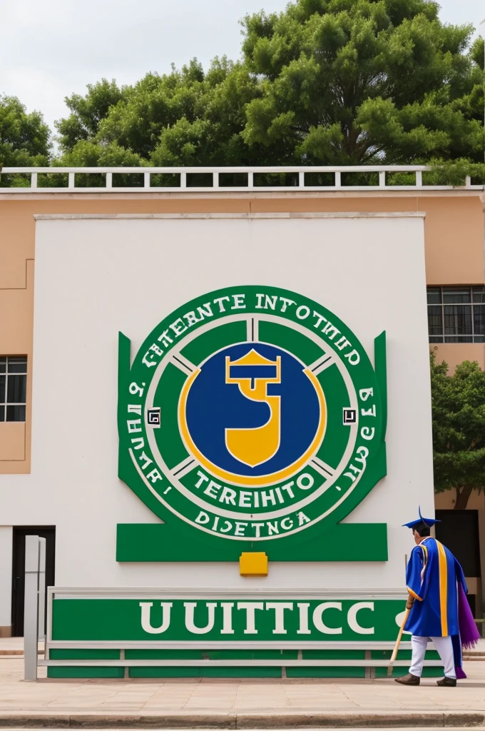 A logo for a university called UTEC which is dedicated to preparing higher-level
(Degrees) to people who, due to lack of time, cannot attend a normal university, can, through the Internet, prepare processions remotely. in Spanish