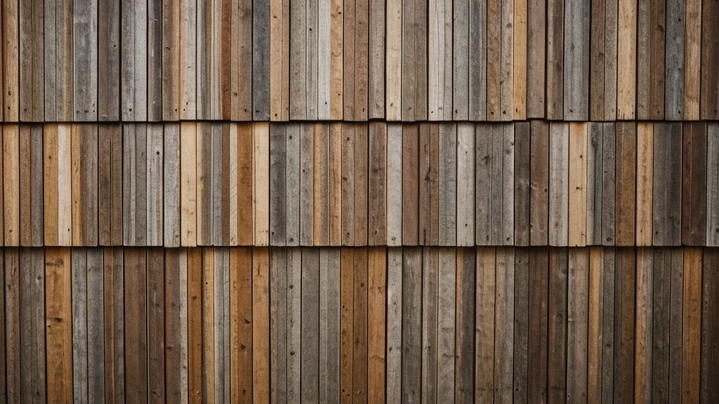 Wall made of wooden planks, old