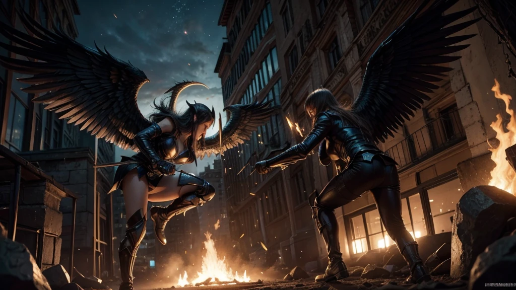 the fight between angels of good men against angels of evil