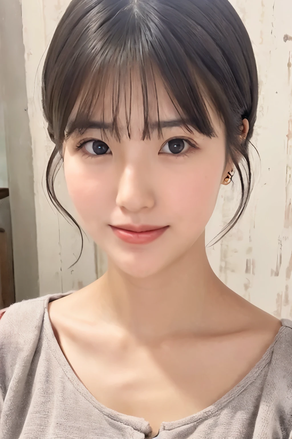 (High reality photograph, high resolusion), Skinny Japanese lady, 30 years old, cute face, detailed face, detailed eyes, various hair style, skinny figure, correct body anatomy, ((looking straight ahead)), facing the camera directly, single photo, a photo captured the best moment expressing the beauty and brains, ((with simple background))