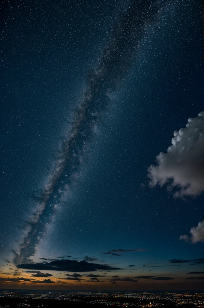 A night sky that says “PARADOJES” with clouds