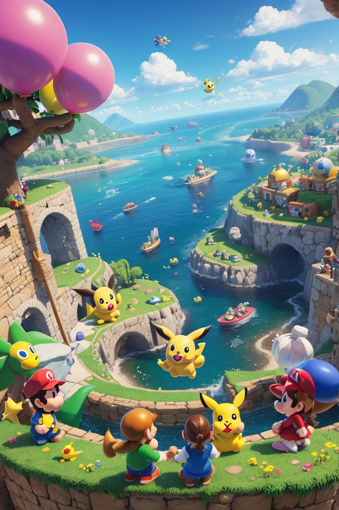 Uma nova de Super Smash Bros 64 um jogo de luta dos presonagems da nintendo o lutadorese são o super mario de super mario bros o pikachu de pokémon o ness de EarthBound o luigi de super mario bros 2 e yoshi de super mario world & super mario world 2, yoshi's lsland