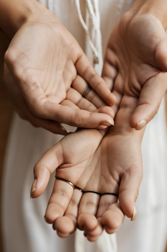 Person with a charm in their hand 