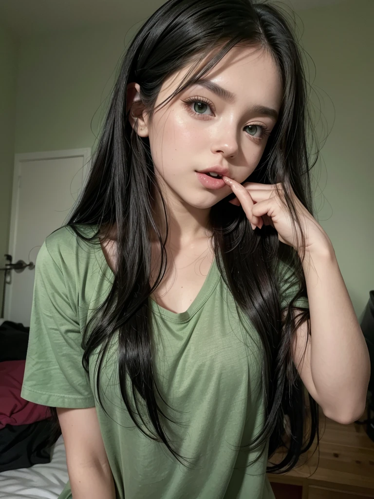 young girl showing off her pussy ((cell phone front camera effect))