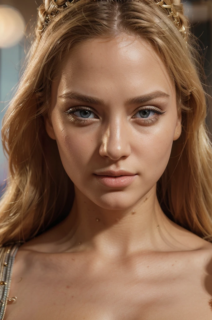 a beautiful blonde woman, beautiful golden blonde hair, detailed eyes, beautiful detailed lips, extremely detailed face, long eyelashes, in egypt, wearing a traditional outfit, (best quality,4k,8k,highres,masterpiece:1.2),ultra-detailed,(realistic,photorealistic,photo-realistic:1.37),HDR,UHD,studio lighting,ultra-fine painting,sharp focus,physically-based rendering,extreme detail description,professional,vivid colors,bokeh,portrait