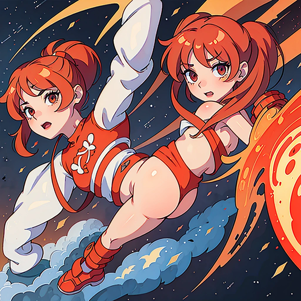 lewd Asuka Langley from evangelion in red space suit from the anime with butt visible 