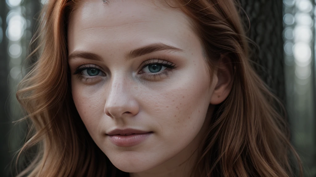lingerie, close up of a (european woman), (ginger hair) frontal completa, vista de frente inteira , (winter forest), natural skin texture, 24mm, 4k textures, soft cinematic light, RAW photo, photorealism, photorealistic, intricate, elegant, highly detailed, sharp focus, ((((cinematic look)))), soothing tones, insane details, intricate details, hyperdetailed, low contrast, soft cinematic light, dim colors, exposure blend, hdr, faded