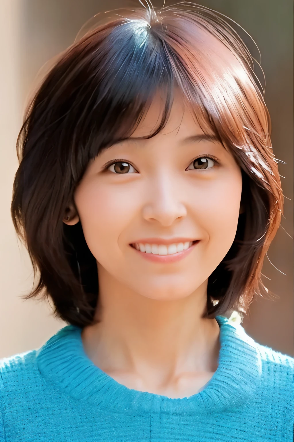 (High reality photograph, high resolusion), Skinny Japanese lady, 30 years old, cute face, detailed face, detailed eyes, various hair style, skinny figure, correct body anatomy, ((looking straight ahead)), facing the camera directly, single photo, a photo captured the best moment expressing the beauty and brains, ((with simple background))