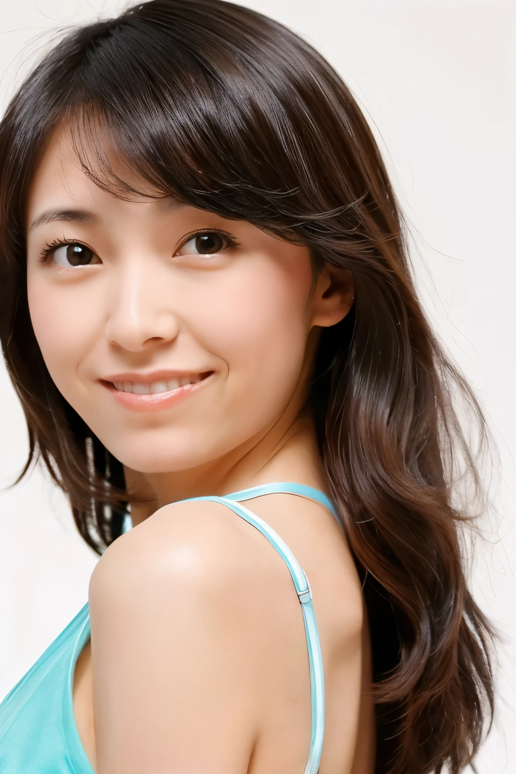 (High reality photograph, high resolusion), Skinny Japanese lady, 30 years old, cute face, detailed face, detailed eyes, various hair style, skinny figure, correct body anatomy, ((looking straight ahead)), facing the camera directly, single photo, a photo captured the best moment expressing the beauty and brains, ((with simple background))