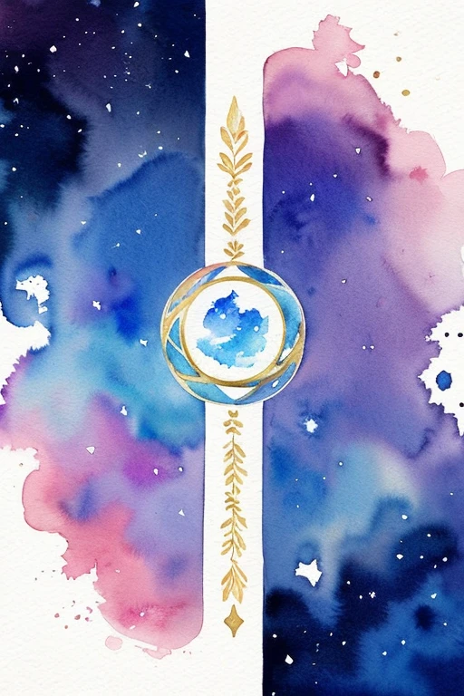 watercolor virgo symbol