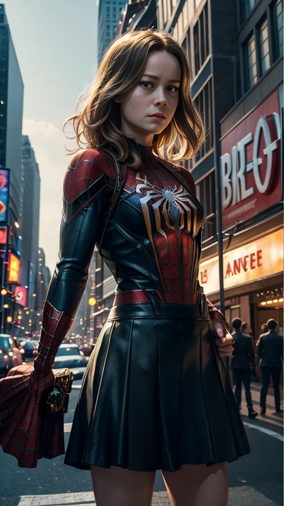 Brie Larson、マーベルコミックの映画Poster、so beautiful、Movies about Spider-Man、sexy、whole body、Wearing a skirt、Premiere Date、Poster、belly buttonを突き出す、new york、She's wearing a ripped Spiderman suit、The suit is torn、Wearing a skirt、Red and black color scheme、dynamic、masterpiece、Highest quality、Super detailed、Very detailed、Delicate and beautiful shine、Ultra-high resolution、Cinematic、break、breakドロップ、(Torn clothes:1.5)、(Wet clothes:1.4)、Bare shoulders、Real Rain、Wet Hair、belly button、Exposed Skin、sexyな肩を披露