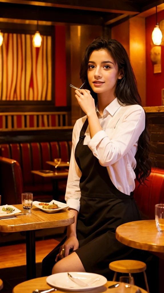 20 ans, au restaurant avec un corps attirant