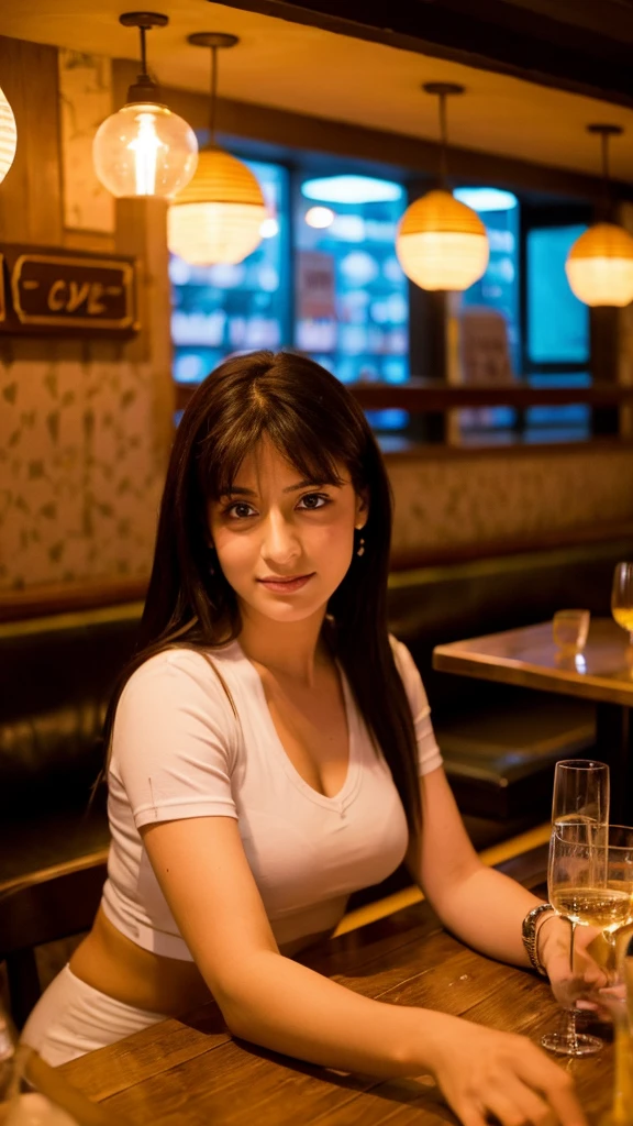 20 ans, au restaurant avec un corps attirant