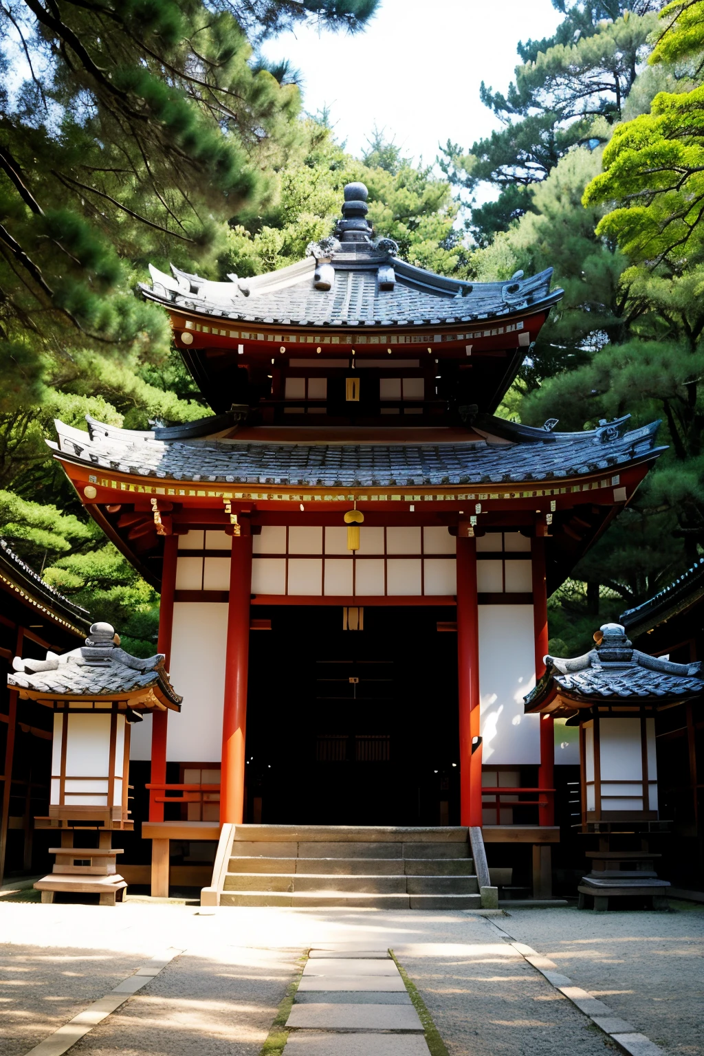 Create an image with the letter TY and M that form like a Japanese temple