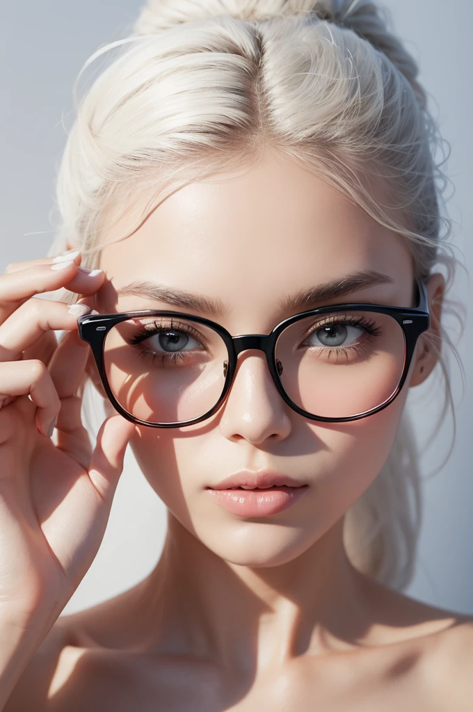 Create a logo with minimalist glass skin in the background with the word Art glasses