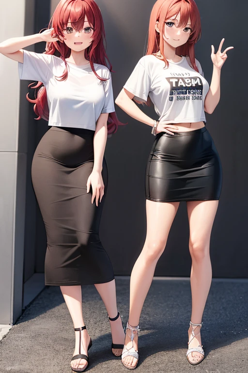 araffe woman with red hair posing in a black outfit, korean girl, gorgeous young korean woman, korean woman, wearing black tight clothing, beautiful south korean woman, bbwchan, tight attire, with red hair, sun yunjoo, tight outfit, asian girl, thicc, red haired goddess, very sexy outfit, open v chest clothes