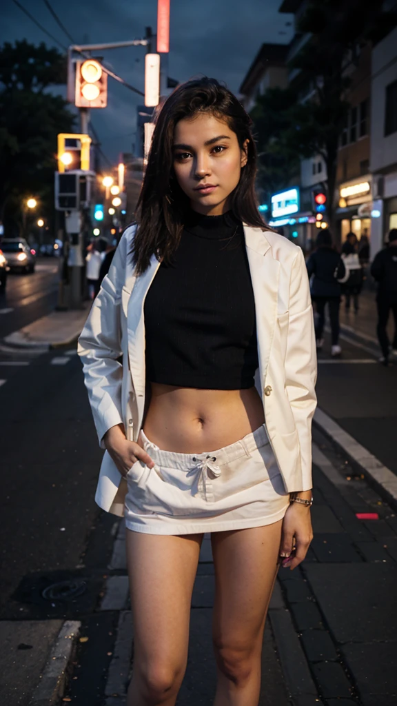on the street, Cyberbank, night