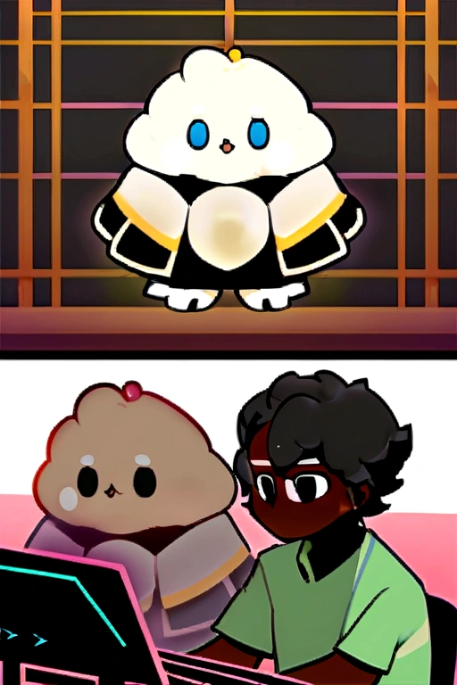 black boy, fluffly, 19yearsold, gamer