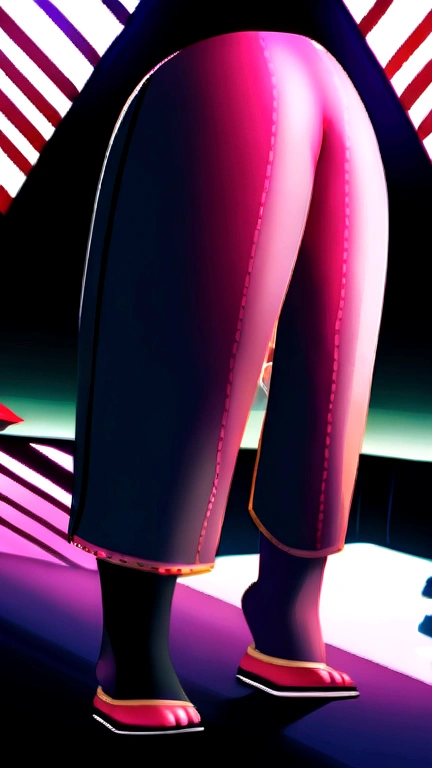 Swimsuit design:Blue colorful swimsuit。Hot Spring Background:The hot spring is an open-air bath and a green place。PINK bottoms、Highest quality、Highest qualityのフルレングス画像、Highly detailed anime super detail、masterpiece、Anatomically correct、Detailed handother 1.6)、8k、Moisturizing Skin、Detail Eyes、Shiny hair、View from the front、Standing with your legs apart、Showing the whole body