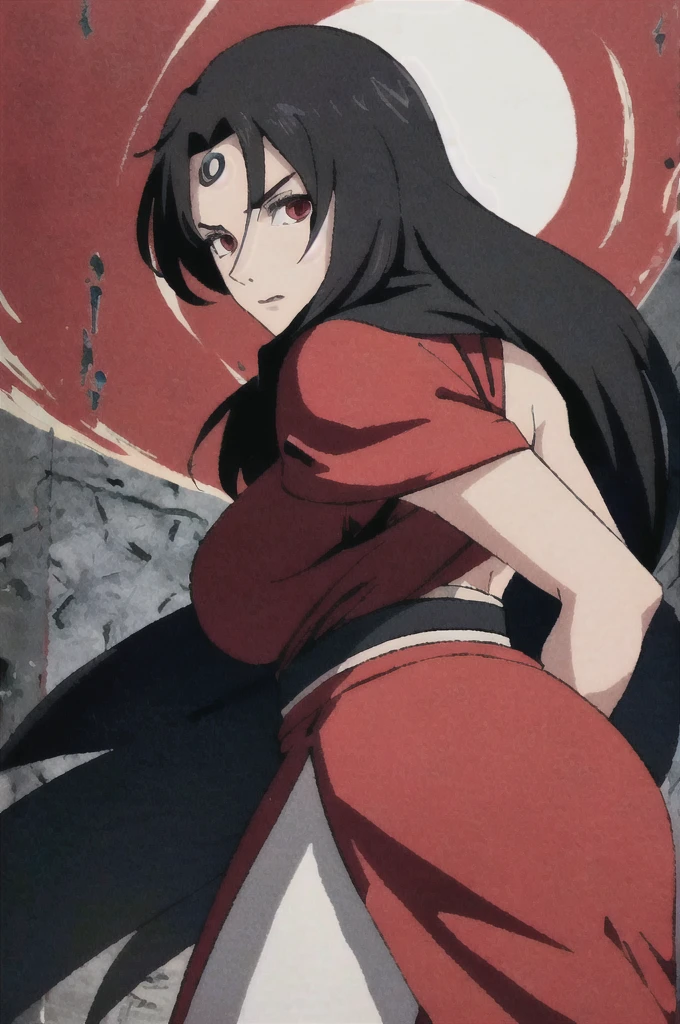 (((Perfect figure,figure,black Japanese clothing, longo decote, (((darkskin)))
feather woven, (((bleach,(((rosto feminino arredondado))), red eyes,Unohana))),S-shaped figure:1.7))),((masterpiece)),high resolution, ((Best quality at best)),masterpiece,quality,Best quality,((( Exquisite facial features,looking at the audience,There is light in the eyes,Happy,nterlacing of light and shadow,huge ))),(((looking into camera,fighting stance,red background,Blood)))(((darkskin)))work of art, (standing alone), absurderes, portraite, ((trunk)), detailed back ground, finely detail, hdr, female, shine dark skin, bangss, Bblack hair, long hair, Messy hair, neutral expression,shine brown eyes, breasts big,