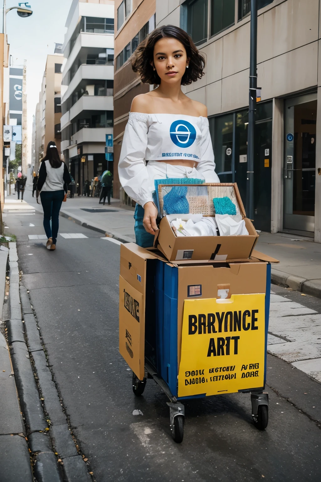 design to create a work of art about abortion recyclable materials