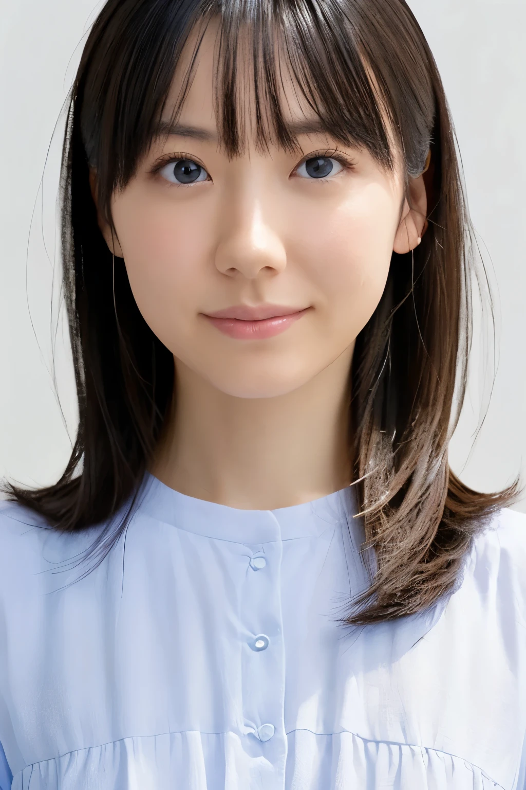 (High reality photograph, high resolusion), Skinny Japanese lady, 30 years old, cute face, detailed face, detailed eyes, various hair style, skinny figure, correct body anatomy, ((looking straight ahead)), facing the camera directly, single photo, a photo captured the best moment expressing the beauty and brains, ((with simple background))