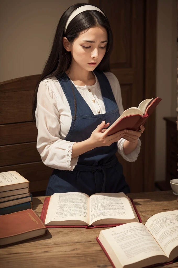 Woman reading the bible 