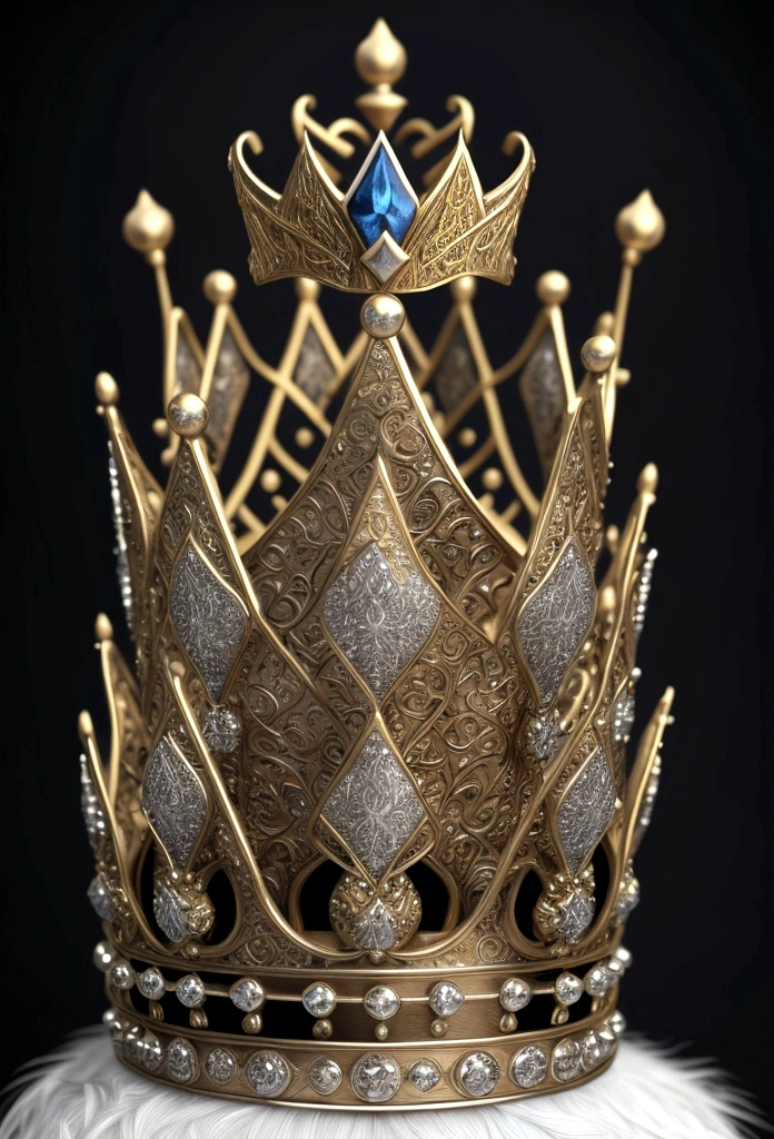 crown with wizard hat, cap and staff