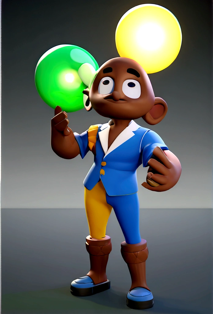 Cartoon character of a man wearing black glasses and a blue shirt, um personagem animado, Caractere estilizado, animation style rendering, 3D estilizado, Arnold Maya render, 3 d render stylized, toon render keyshot, Personagem 3D, Personagem 3D, 3d rendering stylized, 3 d character render, personagem de desenho animado, Personagem de close up, Pose de personagem, (Estilo Pixar) (master part:1.2) (Bokeh) (best quality) (pele detalhada) (textura detalhada) (8k) (argila) (Cinematic lighting) (foco nítido，Senta e vaza a parte superior do corpo