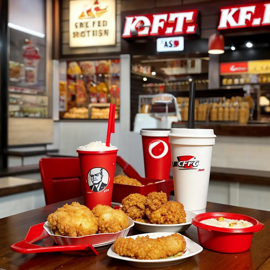 KFC fried chicken on a table