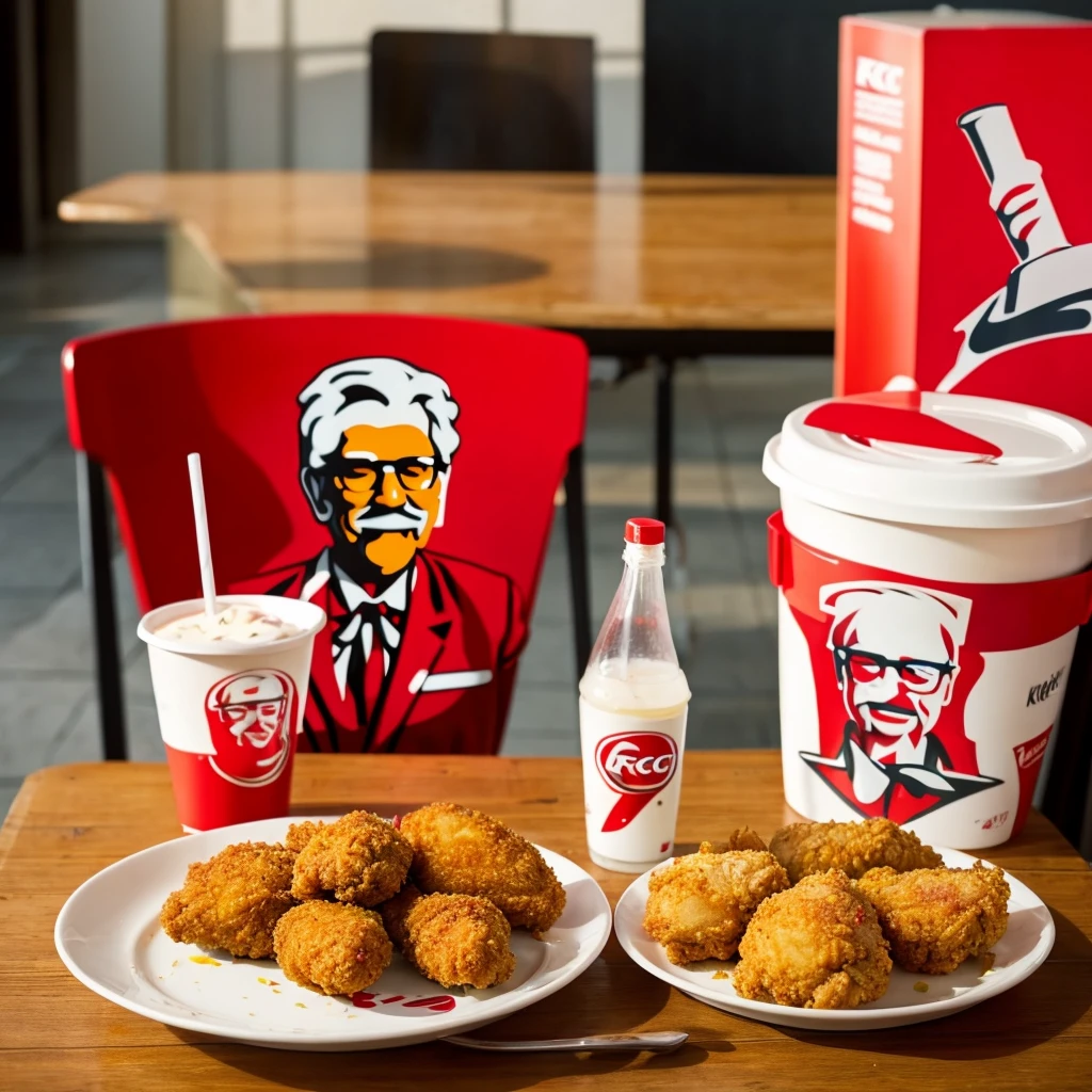 KFC fried chicken on a table