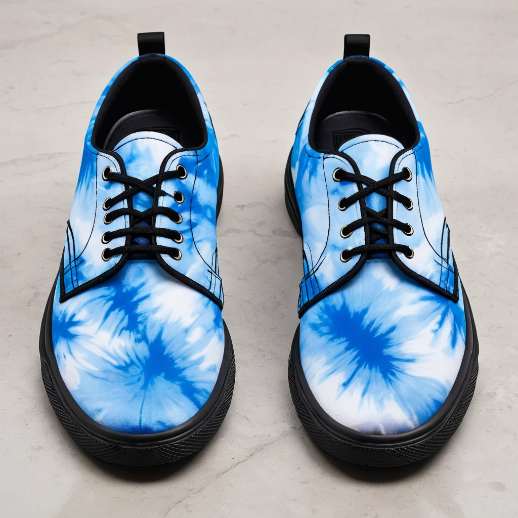 blacksole,Blue tie-dye pattern