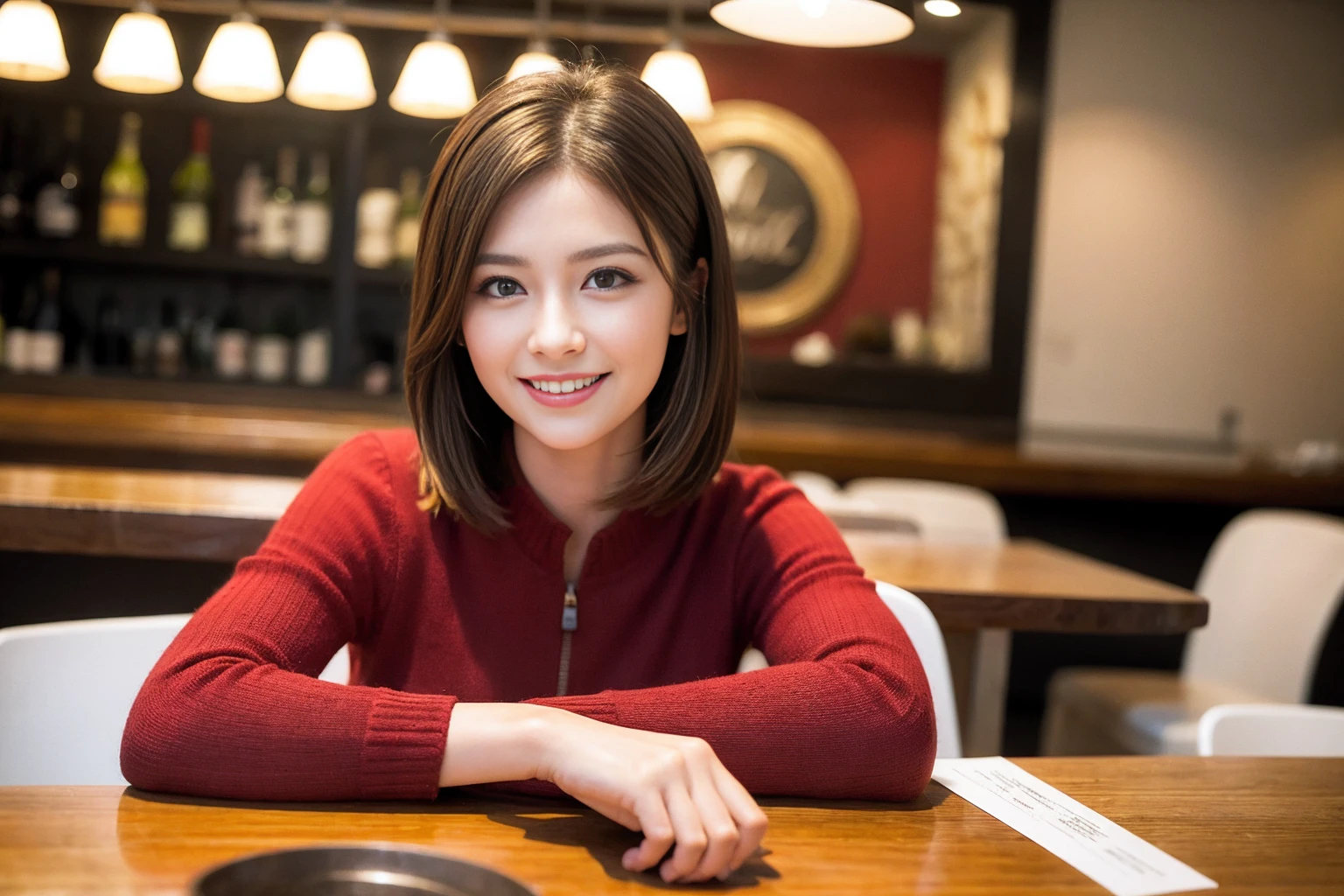 ((Highest quality、8K、masterpiece:1.3))、slimカップル、modelカップル、(Realistic, Intricate details:1.2), full-course dinner、Wine Party、Amazing view of the sunset sky and clouds、A bright smile、The wonderfulness of smile、Bright image、The beauty of wine, Beautiful Face, blue eyes, The light shines on your face, Blushing, short hair,Bright Face、 (Age 37), 39 years old, red wine 、Appetizers、Italian food、Wine bottle、Champagne、sparkling wine、Two beauties、Brown Hair、Shortcuts、Long sleeve shirt、dress、Beautiful woman 1, (slimな顔), (The body is slim), (Brown Hair), (Shortcuts), cheeks turn a little red,Attractive beauty、restaurant, In a prominent place (From the waist up) Nova Frog Style, actress, model, Upper Body, White wine, slim, wine glass, 中央に置かれたwine glass, smile, (smile: 1.15), Beautiful fine grain, Depth f/2,saturation, High Contrast, Strong light and shadow,Moist Body:1.5、3D texture、Delicate eyes、Brown Hair、The hair is very shiny、